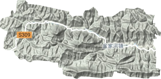 金家河镇地形地图
