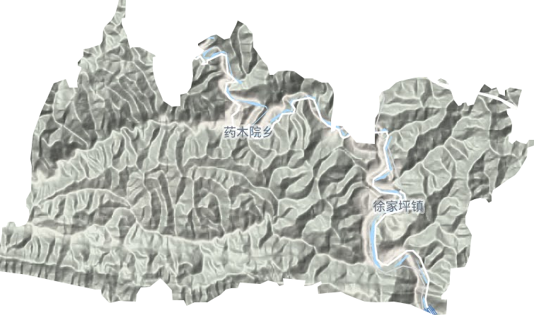 徐家坪镇地形地图