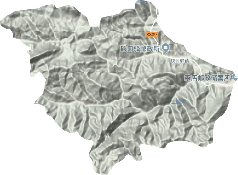 硖口驿镇地形地图