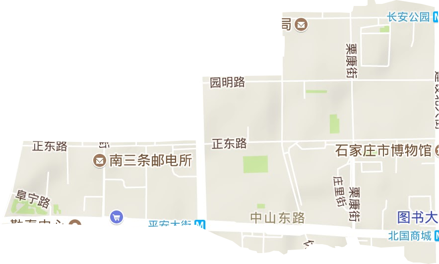中山东路街道地形地图