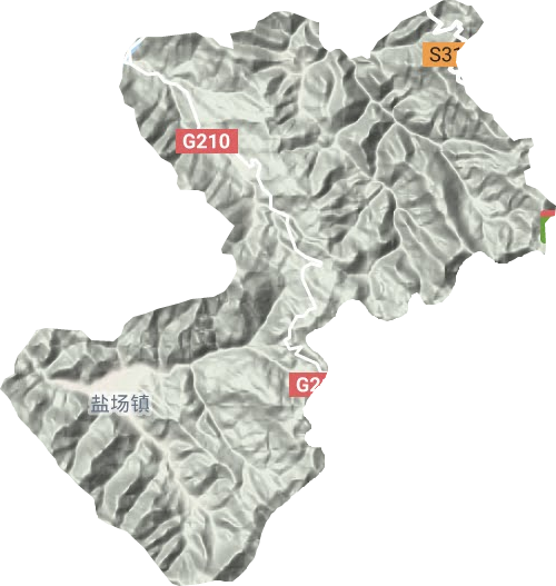 盐场镇地形地图