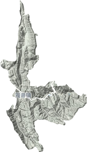 观音镇地形地图