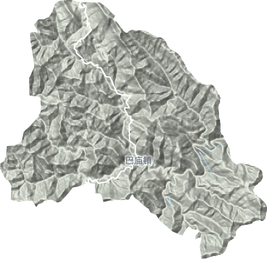 巴庙镇地形地图