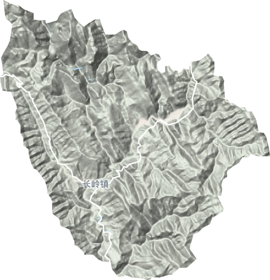 长岭镇地形地图