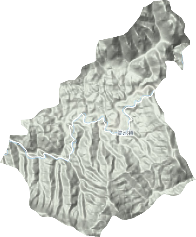 简池镇地形地图