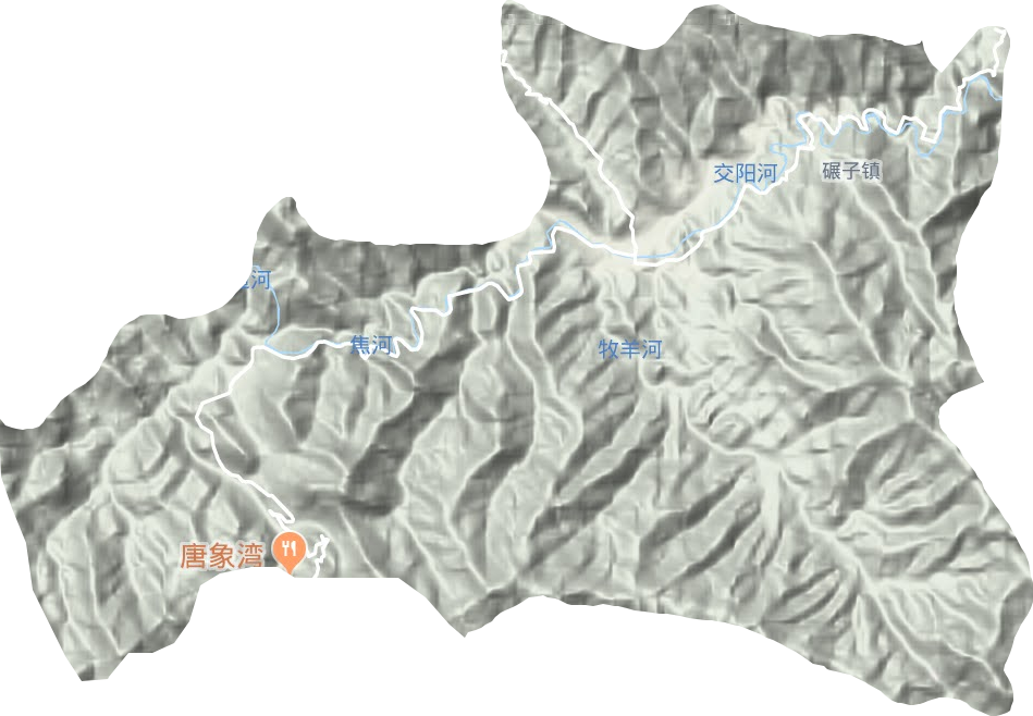 碾子镇地形地图