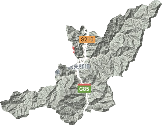 武关驿镇地形地图