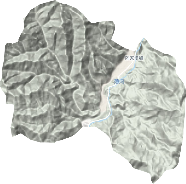 陈家坝镇地形地图