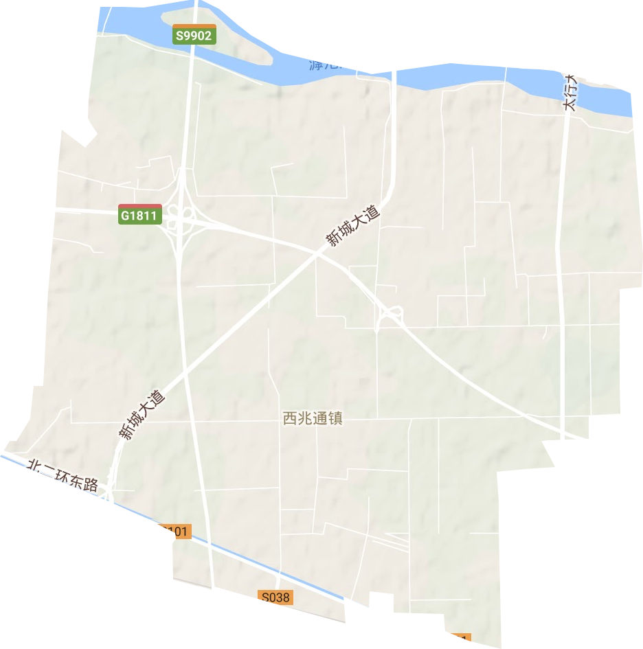 西兆通镇地形地图