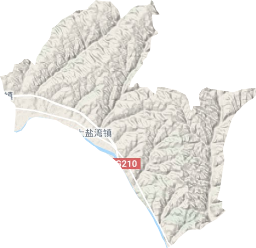 上盐湾镇地形地图