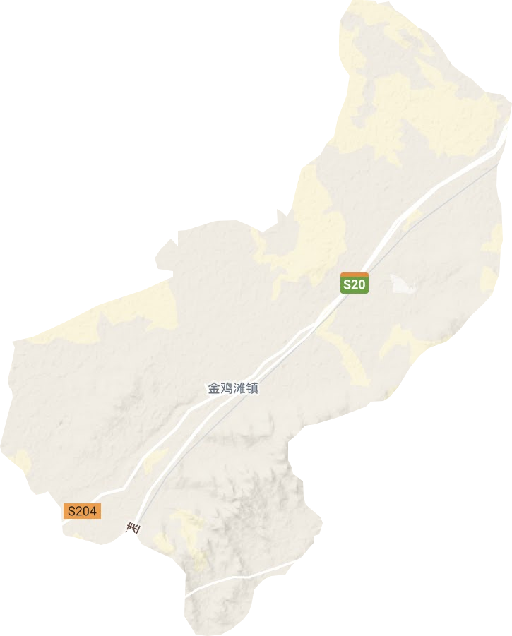 金鸡滩镇地形地图