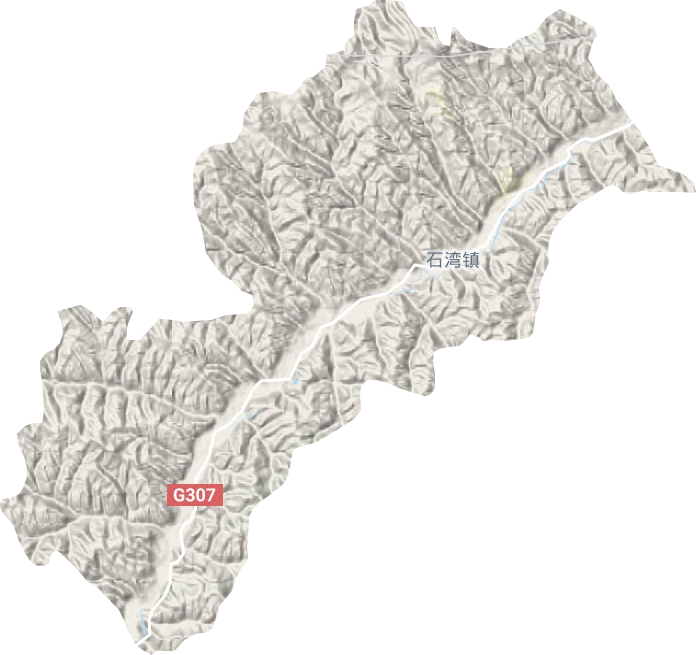 石湾镇地形地图
