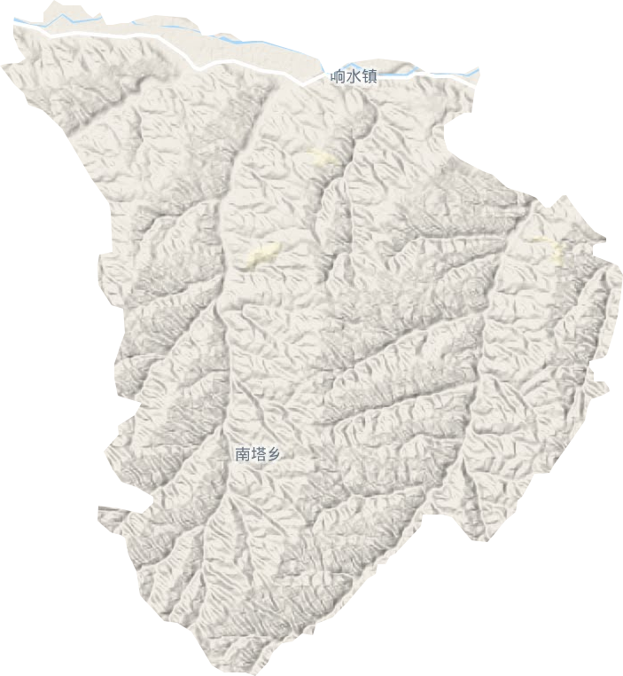 响水镇地形地图