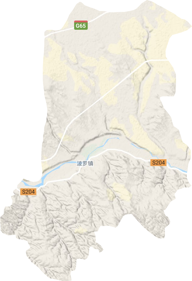 波罗镇地形地图