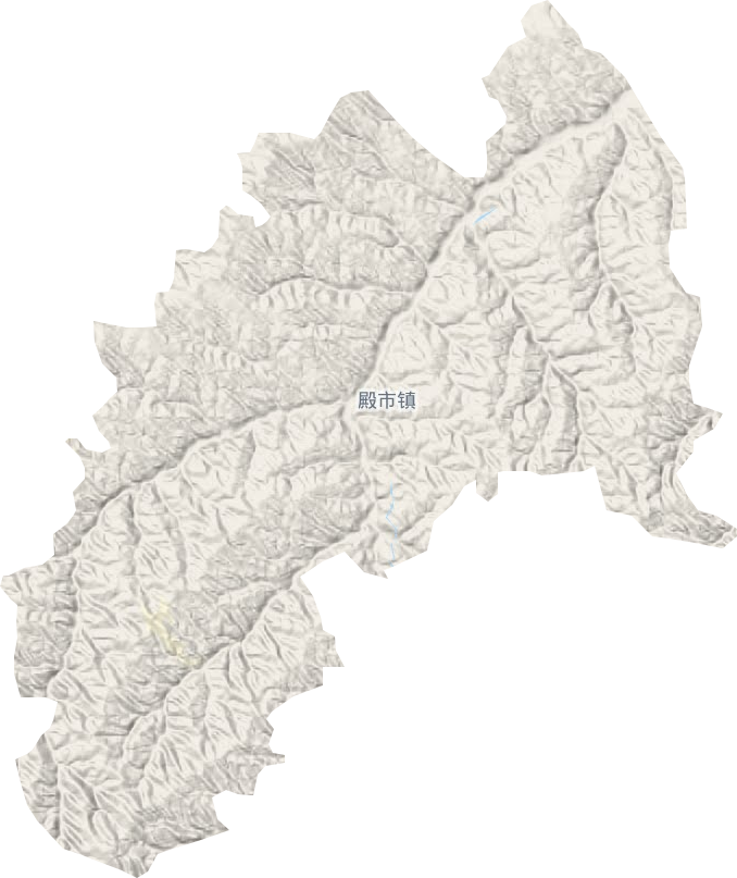 殿市镇地形地图
