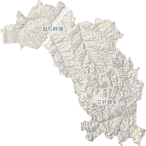 赵石畔镇地形地图
