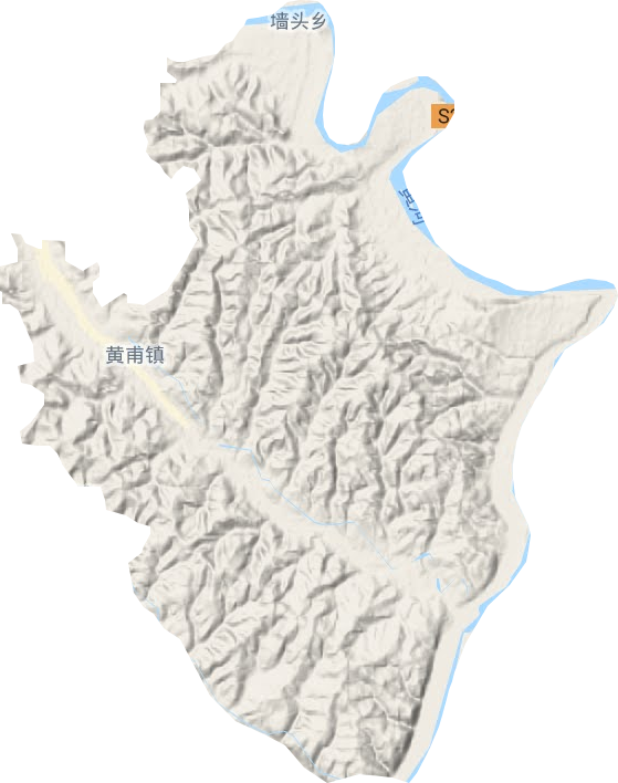黄甫镇地形地图