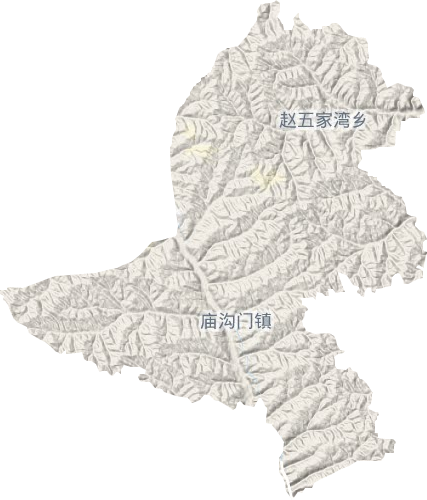 庙沟门镇地形地图