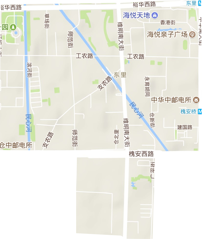 东里街道地形地图