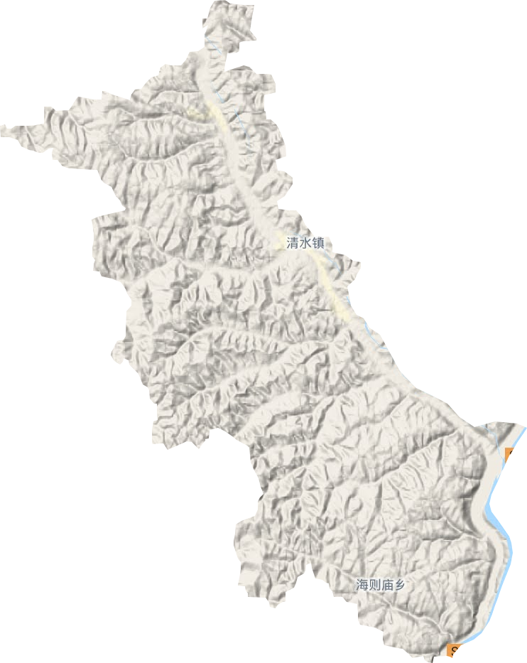 清水镇地形地图