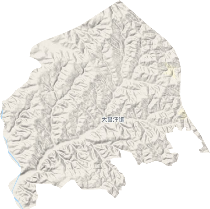 大昌汗镇地形地图