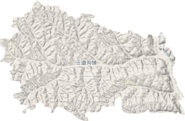 三道沟镇地形地图