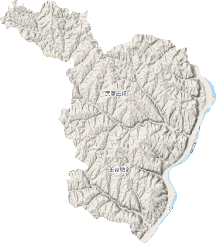 武家庄镇地形地图