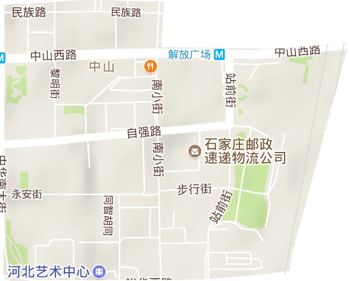 中山街道地形地图