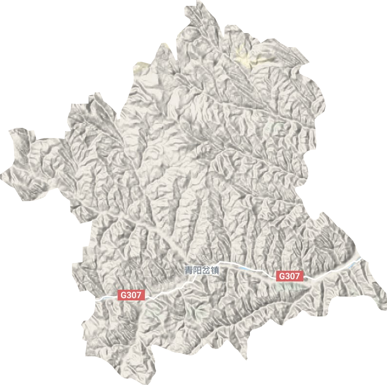 青阳岔镇地形地图