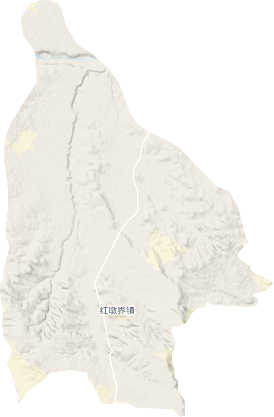 红墩界镇地形地图