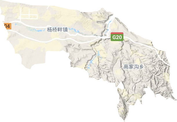 杨桥畔镇地形地图