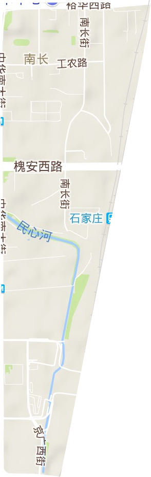 南长街道地形地图