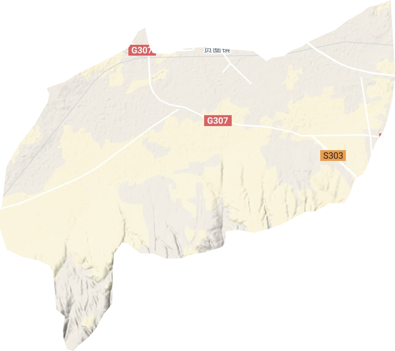 贺圈镇地形地图