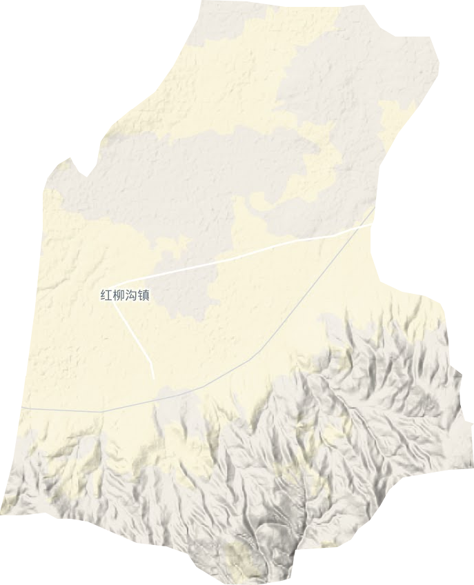 红柳沟镇地形地图