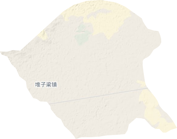 堆子梁镇地形地图