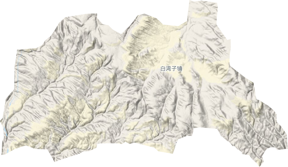 白湾子镇地形地图