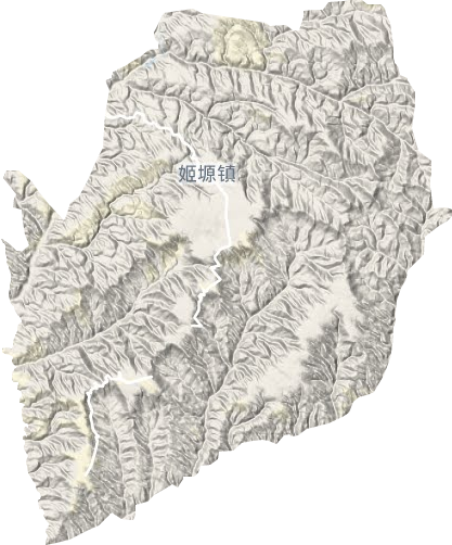 姬塬镇地形地图