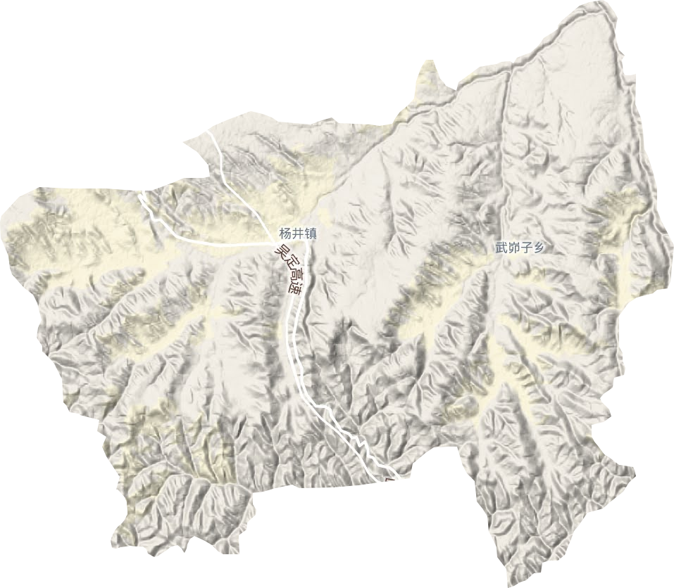 杨井镇地形地图