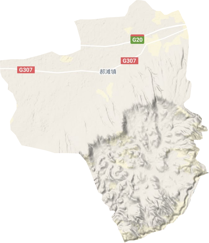 郝滩镇地形地图