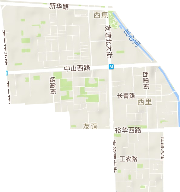 友谊街道地形地图