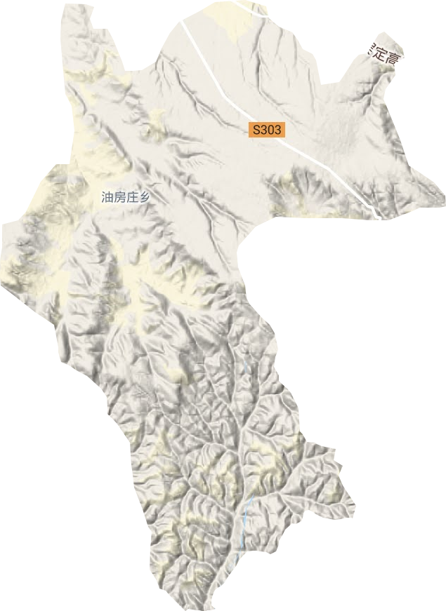 油房庄乡地形地图