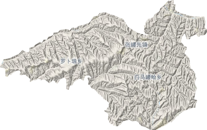 张崾先镇地形地图