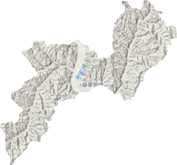 薛家峁镇地形地图