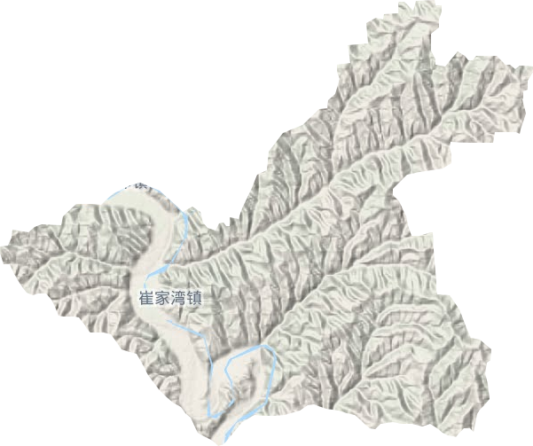 崔家湾镇地形地图