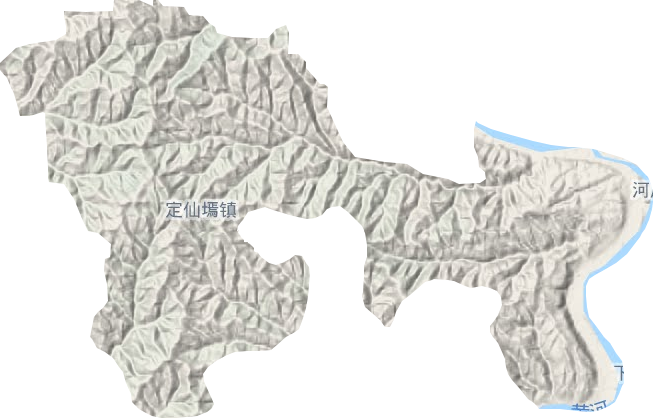 定仙墕镇地形地图