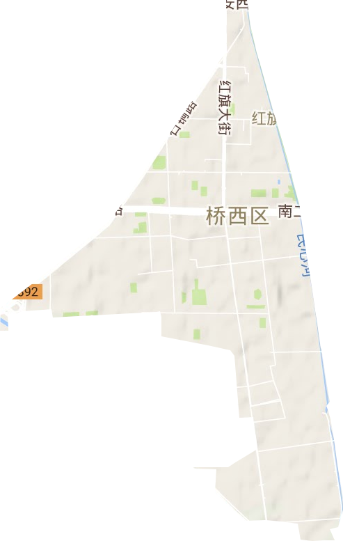 红旗街道地形地图