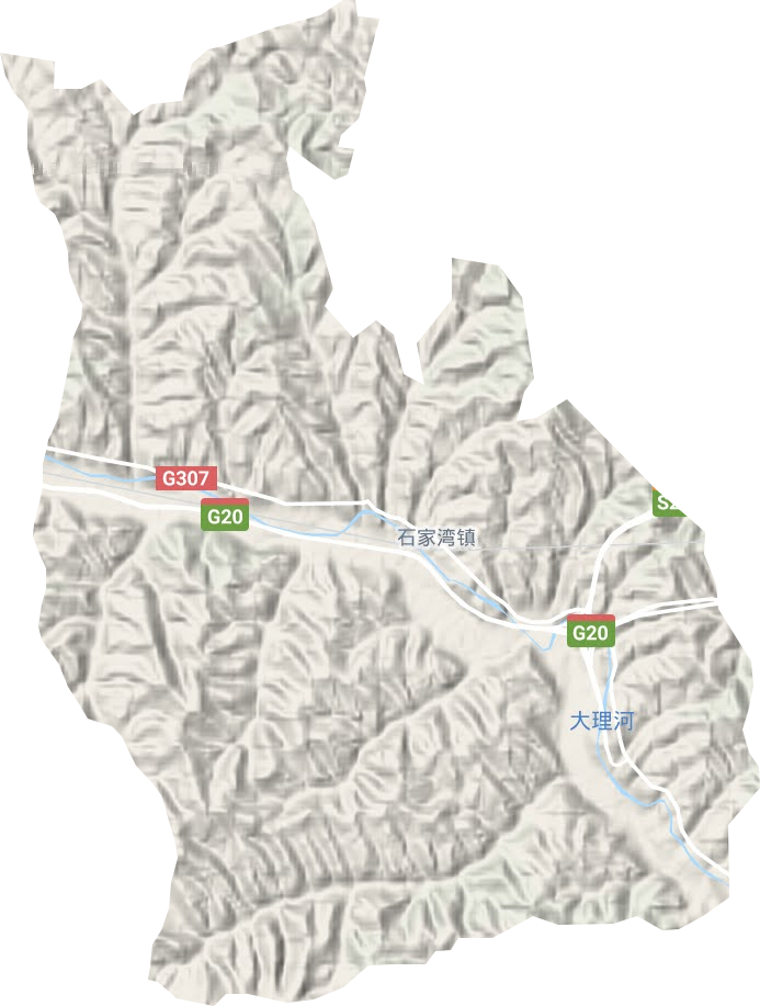 石家湾镇地形地图