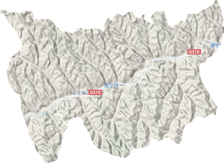 田庄镇地形地图