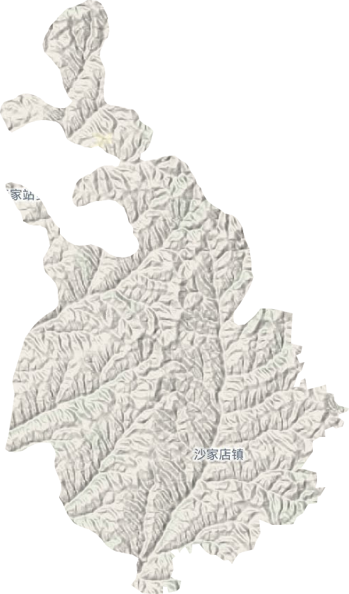 沙家店镇地形地图