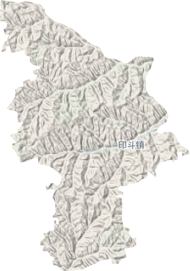 印斗镇地形地图